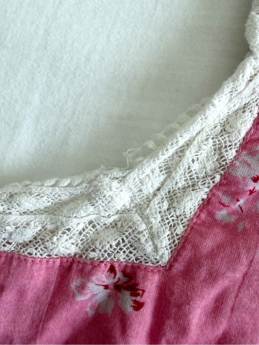 LoveShackFancy Pink & White Floral Ryan Lace Inset Ruffle Maxi Dress - Picture 6 of 7